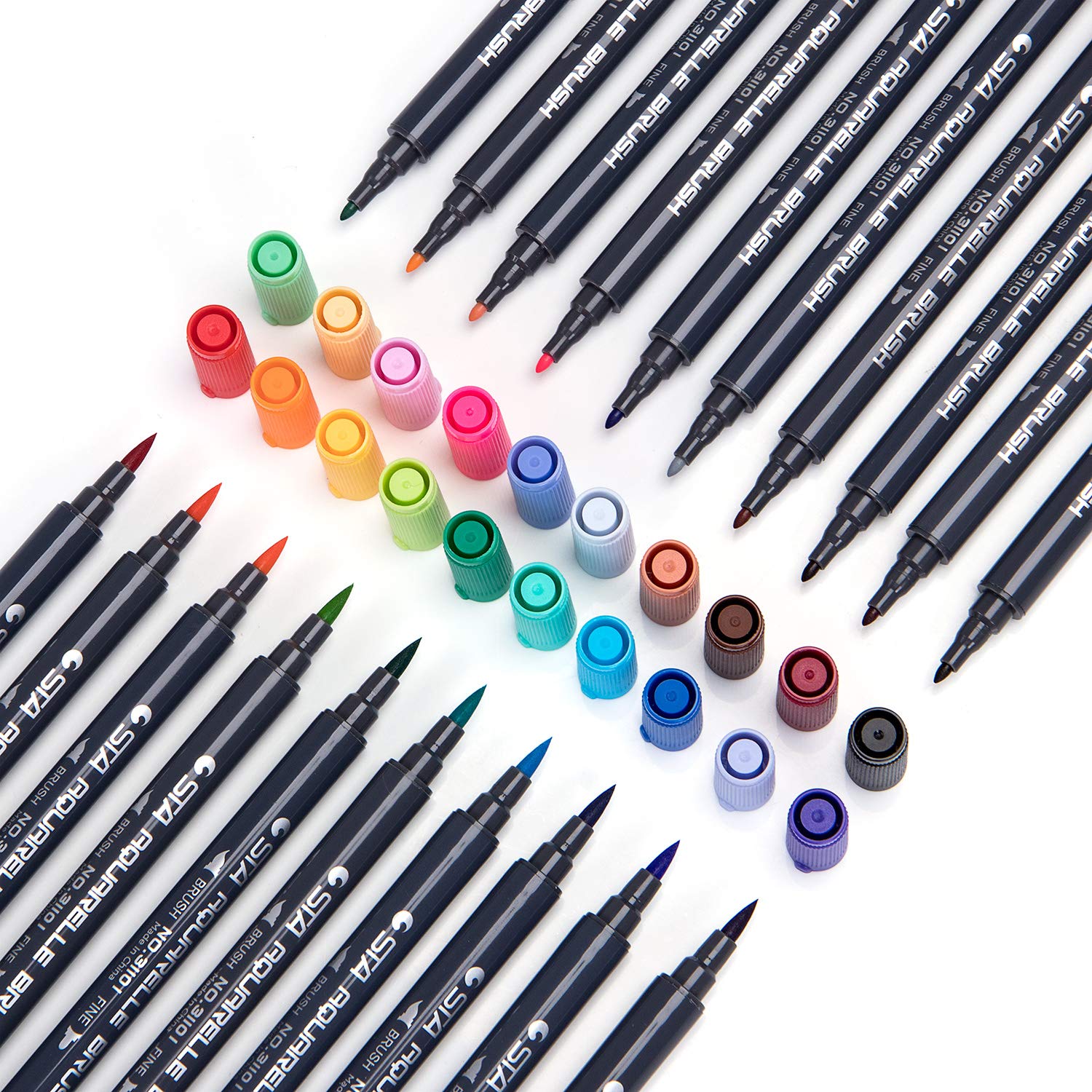 Art Markers Watercolors STA Watercolor Brush Pens Fine Liner Dual Tip