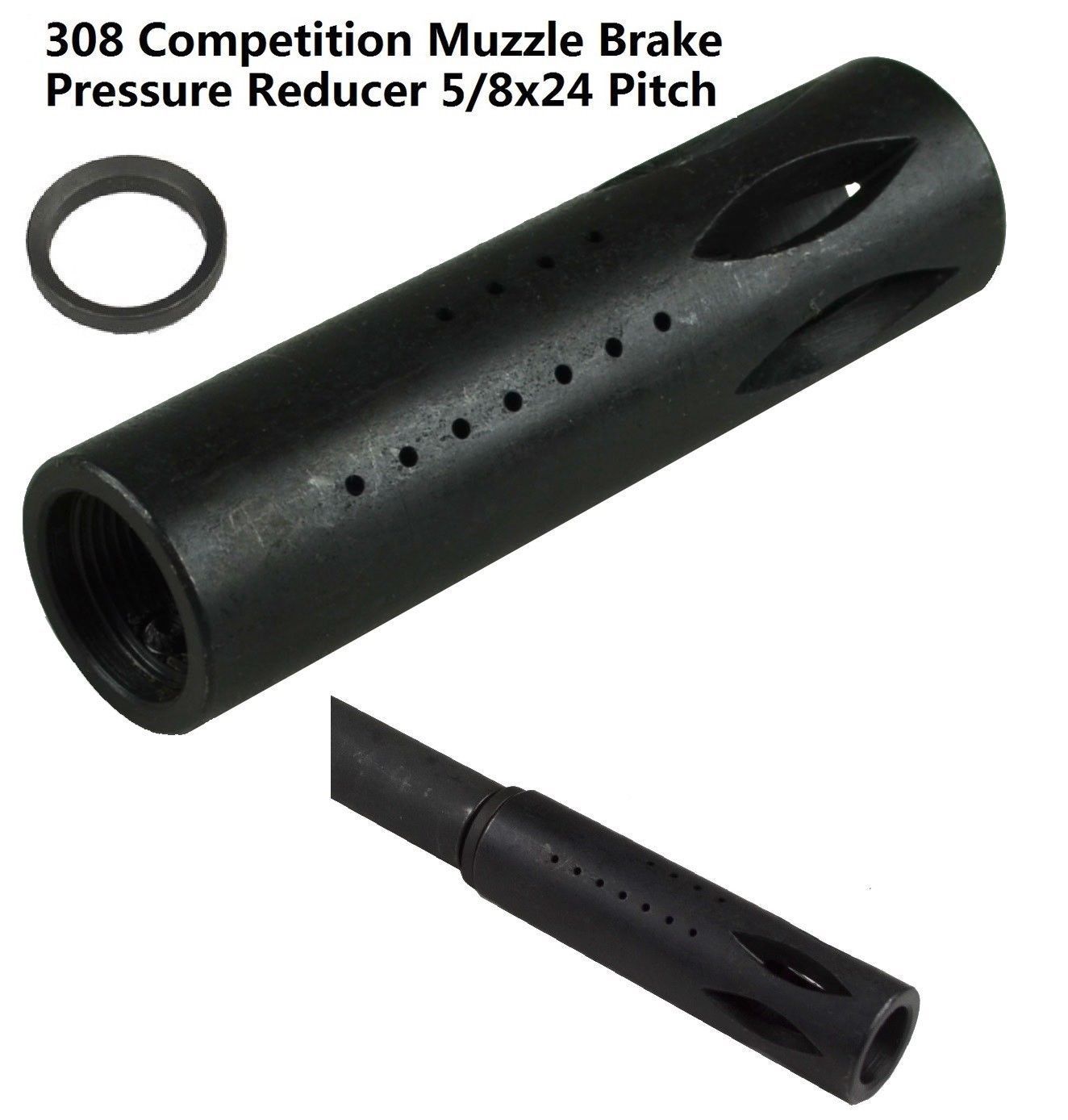 Muzzle Brake/Thread Protector US SELLER .243 5/8x24 Thread, In Use is Sound...